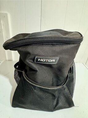 HOTOR Car Trash Can with Lid and Storage Pocket